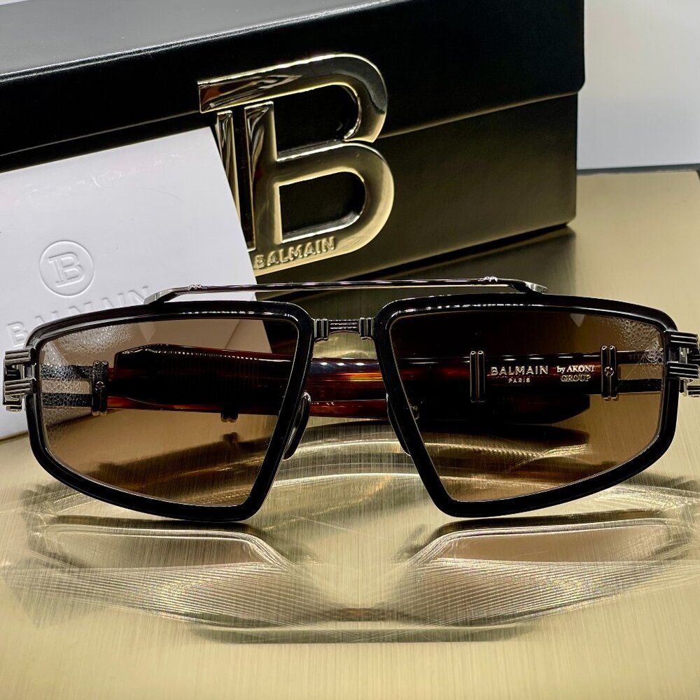 Balmain Titan Geometric Sunglasses